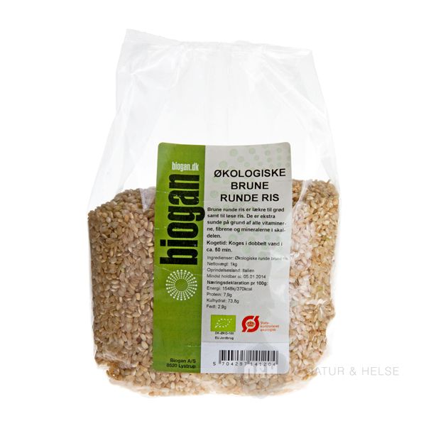 Brune Runde Ris 1 kg �kologisk